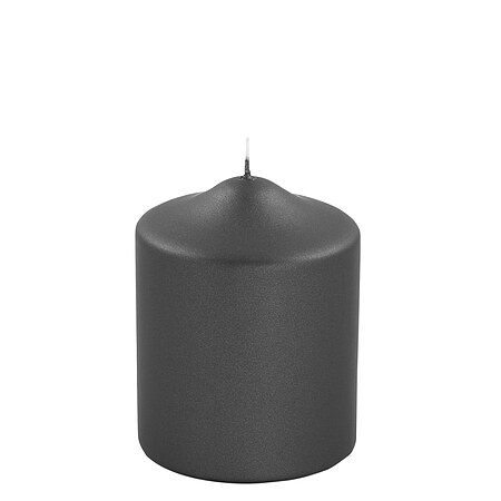 Bild 1 - Fink Living Stumpenkerze Metallic Schwarz H.10cm
