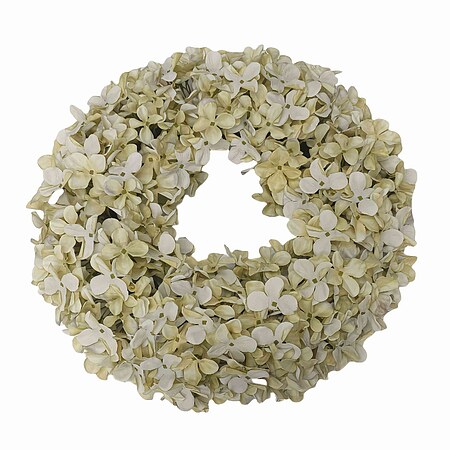 Bild 1 - Kunstblumen Hortensienkranz beige