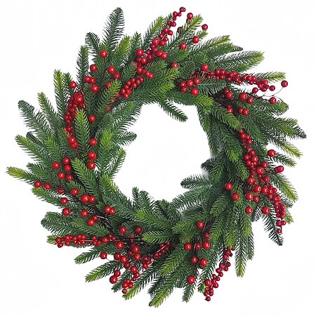 Bild 1 - Kunstblumen Kranz mit Beeren
