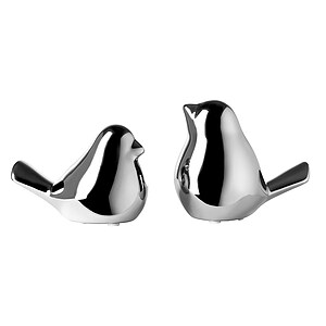 Fink Living Dekofigur BIRDY silbern 2er Set