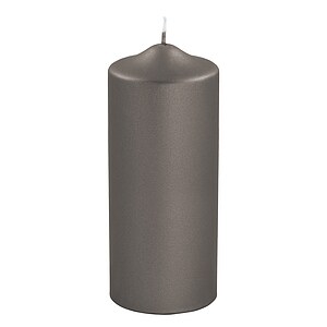 Fink Living Stumpenkerze Metallic Mocca H.20cm