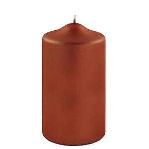 Fink Living Stumpenkerze Metallic Terra H.15cm