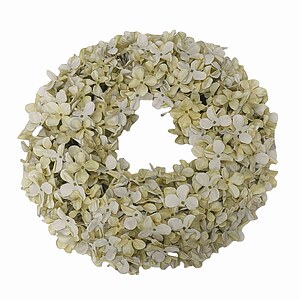 Kunstblumen Hortensienkranz beige