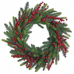 Kunstblumen Kranz mit Beeren