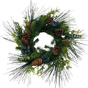 Kunstblumen Winterkranz